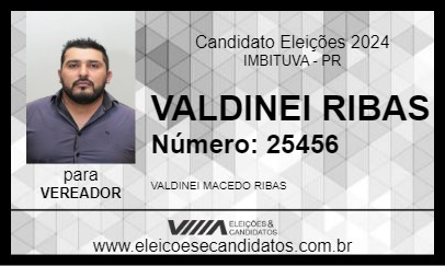 Candidato VALDINEI RIBAS 2024 - IMBITUVA - Eleições