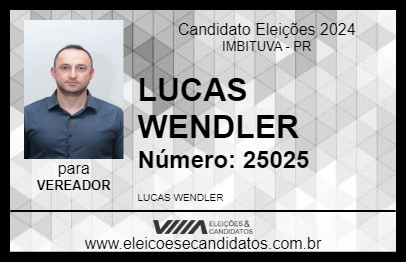 Candidato LUCAS WENDLER 2024 - IMBITUVA - Eleições