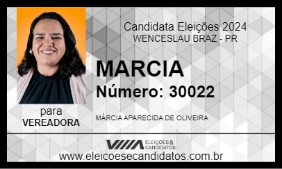 Candidato MARCIA 2024 - WENCESLAU BRAZ - Eleições