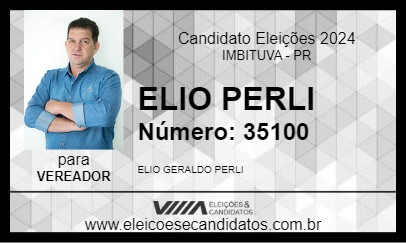 Candidato ELIO PERLI 2024 - IMBITUVA - Eleições