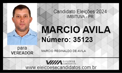 Candidato MARCIO AVILA 2024 - IMBITUVA - Eleições