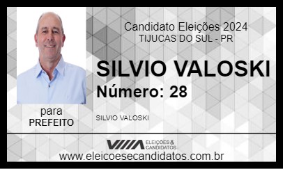 Candidato SILVIO VALOSKI 2024 - TIJUCAS DO SUL - Eleições