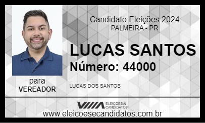 Candidato LUCAS SANTOS 2024 - PALMEIRA - Eleições