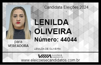 Candidato LENILDA OLIVEIRA 2024 - PALMEIRA - Eleições