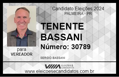 Candidato TENENTE BASSANI 2024 - PALMEIRA - Eleições