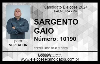 Candidato SARGENTO GAIO 2024 - PALMEIRA - Eleições