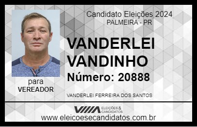 Candidato VANDERLEI VANDINHO 2024 - PALMEIRA - Eleições