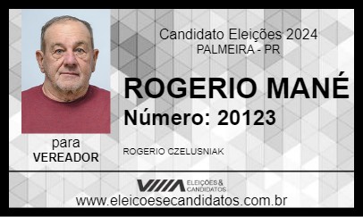 Candidato ROGERIO MANÉ 2024 - PALMEIRA - Eleições