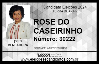 Candidato ROSE DO CASEIRINHO 2024 - TERRA BOA - Eleições