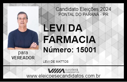 Candidato LEVI DA FARMACIA 2024 - PONTAL DO PARANÁ - Eleições