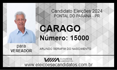 Candidato CARAGO 2024 - PONTAL DO PARANÁ - Eleições