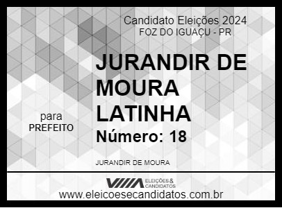 Candidato JURANDIR DE MOURA LATINHA 2024 - FOZ DO IGUAÇU - Eleições