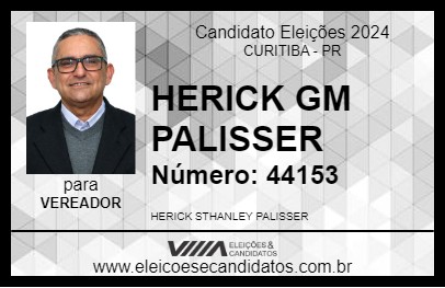 Candidato HERICK GM PALISSER  2024 - CURITIBA - Eleições