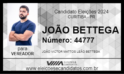 Candidato JOÃO BETTEGA 2024 - CURITIBA - Eleições