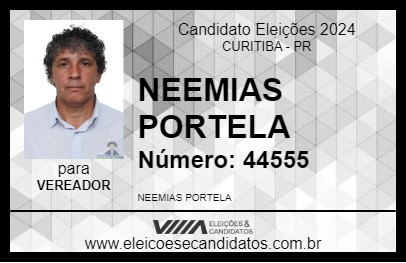 Candidato NEEMIAS PORTELA  2024 - CURITIBA - Eleições