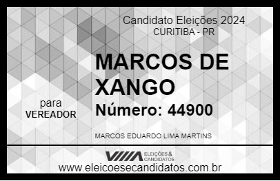 Candidato MARCOS DE XANGO 2024 - CURITIBA - Eleições