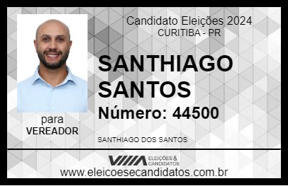 Candidato SANTHIAGO SANTOS  2024 - CURITIBA - Eleições