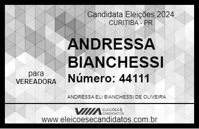 Candidato ANDRESSA BIANCHESSI 2024 - CURITIBA - Eleições