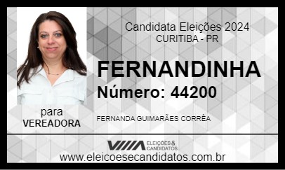 Candidato FERNANDINHA  2024 - CURITIBA - Eleições