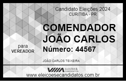 Candidato COMENDADOR JOÃO CARLOS 2024 - CURITIBA - Eleições