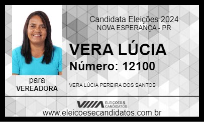 Candidato VERA DOS SANTOS 2024 - NOVA ESPERANÇA - Eleições