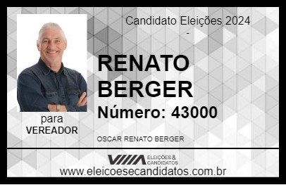 Candidato RENATO BERGER 2024 - IRATI - Eleições