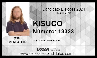 Candidato KISUCO 2024 - IRATI - Eleições