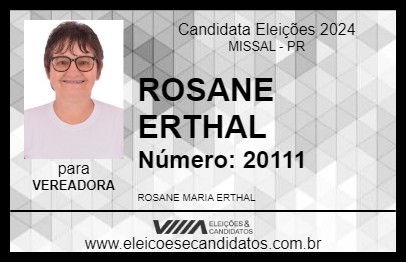 Candidato ROSANE ERTHAL 2024 - MISSAL - Eleições