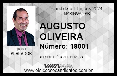 Candidato AUGUSTO OLIVEIRA 2024 - MARINGÁ - Eleições