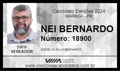 Candidato NEI BERNARDO 2024 - MARINGÁ - Eleições