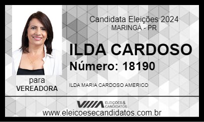 Candidato ILDA AMÉRICO 2024 - MARINGÁ - Eleições