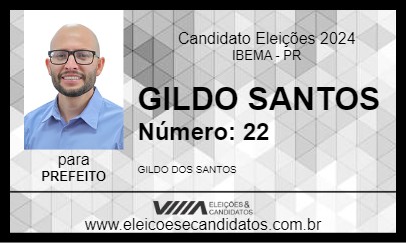 Candidato GILDO SANTOS 2024 - IBEMA - Eleições