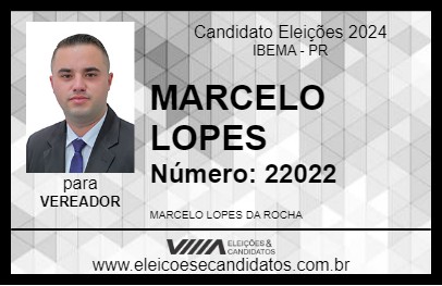 Candidato MARCELO LOPES 2024 - IBEMA - Eleições