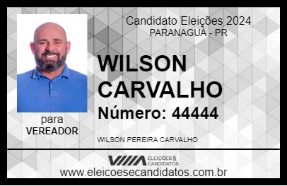 Candidato WILSON CARVALHO 2024 - PARANAGUÁ - Eleições