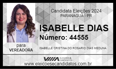 Candidato ISABELLE DIAS 2024 - PARANAGUÁ - Eleições