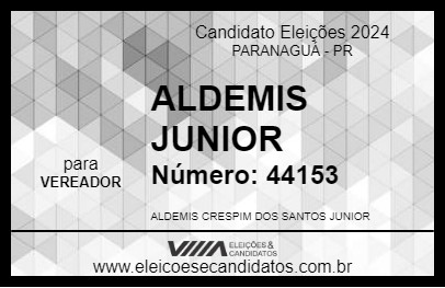 Candidato ALDEMIS JUNIOR 2024 - PARANAGUÁ - Eleições