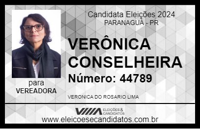 Candidato VERÔNICA CONSELHEIRA 2024 - PARANAGUÁ - Eleições