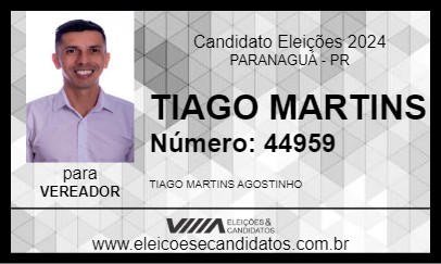 Candidato TIAGO MARTINS 2024 - PARANAGUÁ - Eleições