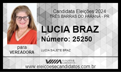 Candidato LUCIA BRAZ 2024 - TRÊS BARRAS DO PARANÁ - Eleições