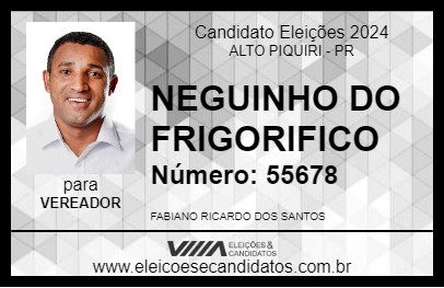 Candidato NEGUINHO DO FRIGORIFICO 2024 - ALTO PIQUIRI - Eleições