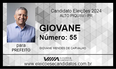 Candidato GIOVANE 2024 - ALTO PIQUIRI - Eleições