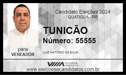 Candidato TUNICÃO 2024 - QUATIGUÁ - Eleições