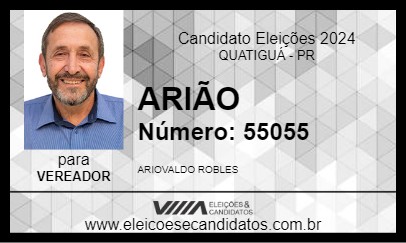 Candidato ARIÃO 2024 - QUATIGUÁ - Eleições