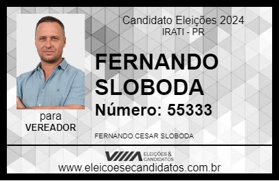 Candidato FERNANDO SLOBODA 2024 - IRATI - Eleições