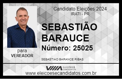 Candidato SEBASTIÃO BARAUCE 2024 - IRATI - Eleições