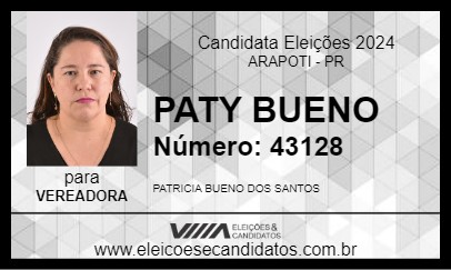 Candidato PATY BUENO 2024 - ARAPOTI - Eleições