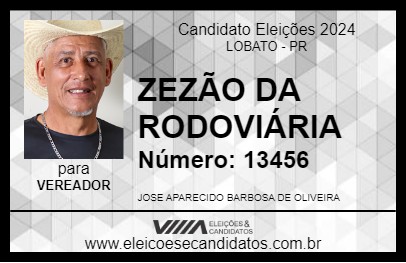 Candidato ZEZÃO DA RODOVIÁRIA 2024 - LOBATO - Eleições