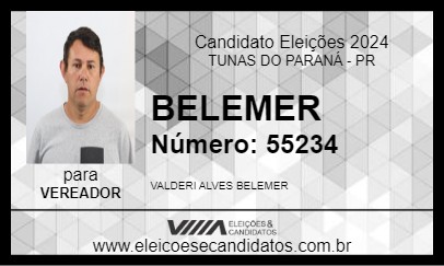 Candidato BELEMER 2024 - TUNAS DO PARANÁ - Eleições