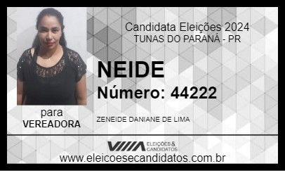 Candidato NEIDE 2024 - TUNAS DO PARANÁ - Eleições