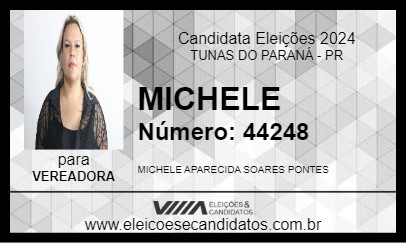 Candidato MICHELE 2024 - TUNAS DO PARANÁ - Eleições